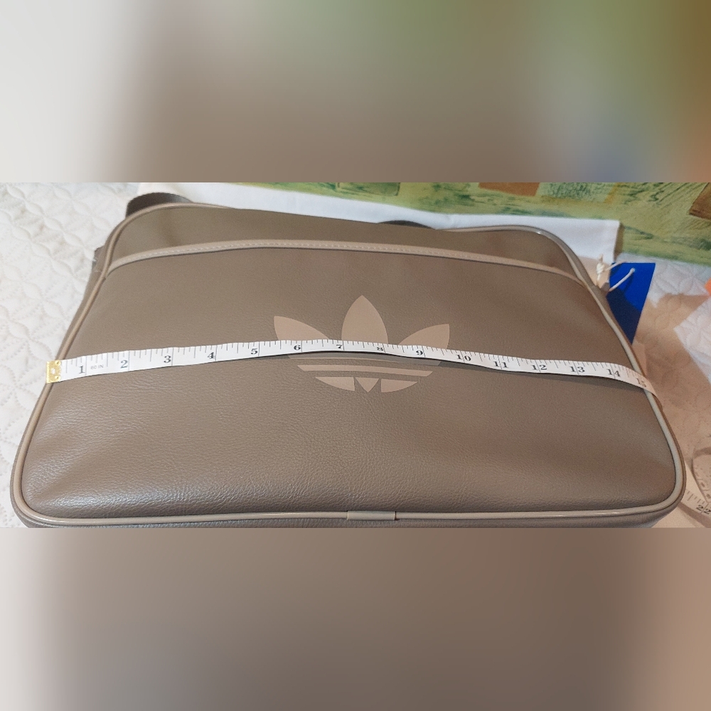 adidas Originals Olive Gray Trefoil Crossbody Messenger - Picture 6 of 12